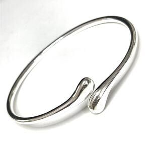 Bracelet Teardrop Bypass Bangle 925 Silver Plated F20